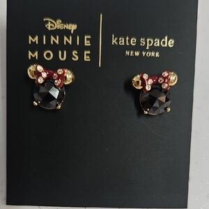 Kate Spade Minnie Mouse Black and Red Earrings